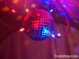 LED Disco Lighting Glass Mirror Ball For Party, Theatre, Bar and Dance