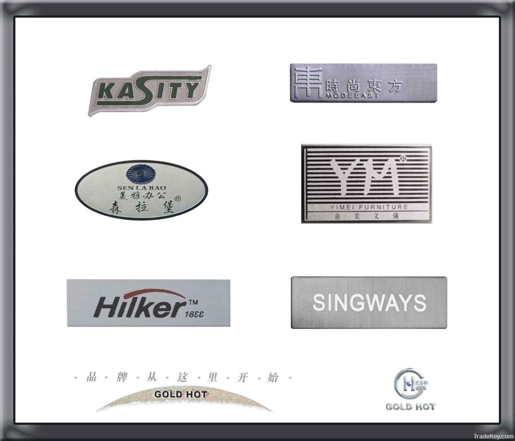 OEM Stainless steel nameplate