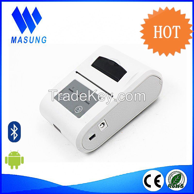 Portable mobile handheld bluetooth 58mm thermal printer for food order