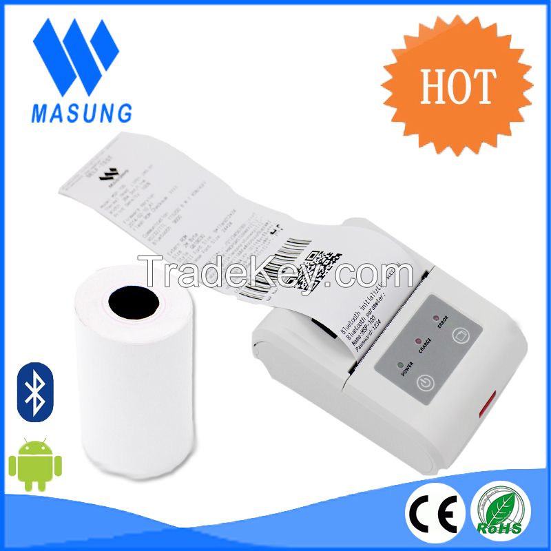 Portable mobile handheld bluetooth 58mm thermal printer for food order