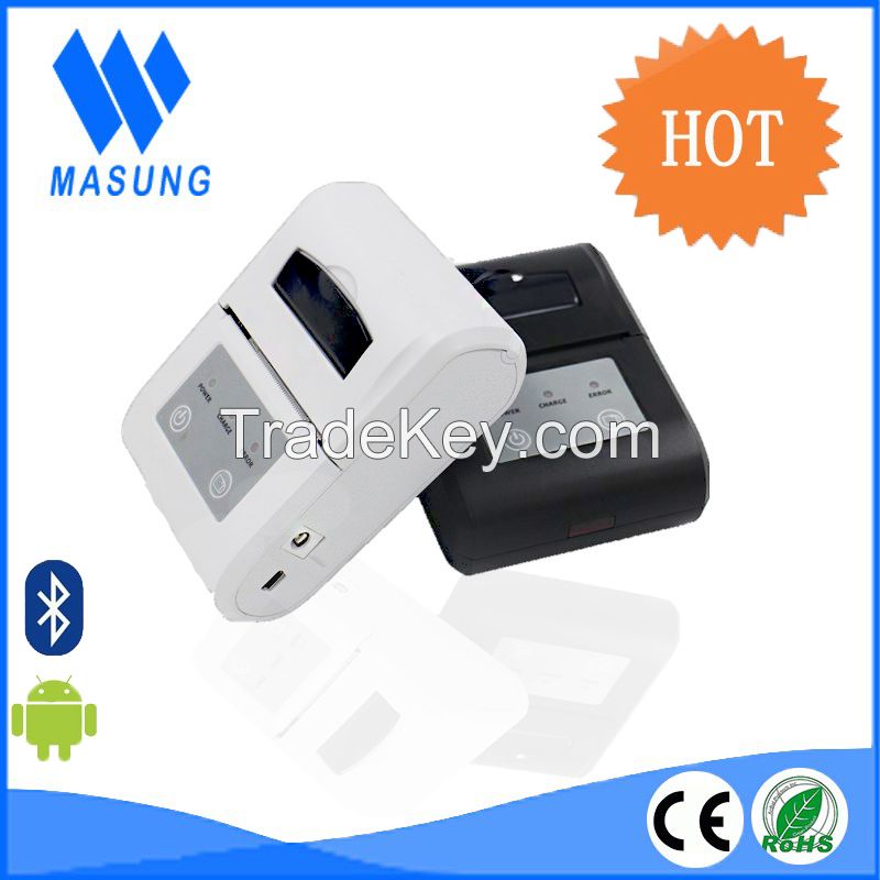 Portable mobile handheld bluetooth 58mm thermal printer for food order