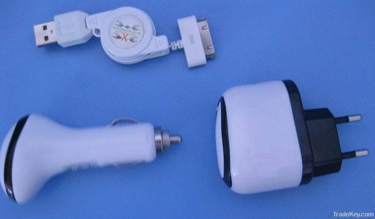 Universal car charger set for Iphone4/4s