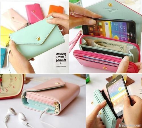 Crown Smart Pouch Wallet Case Handbag