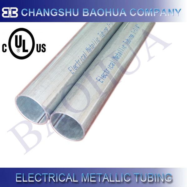 UL Steel Galvanized EMT electrical metallic tubing