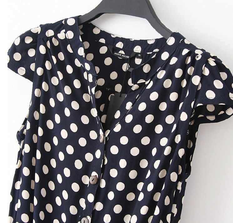 Ladies cotton polka dots jumpsuit 