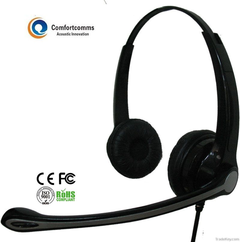 Comfortable call center telephone headphone