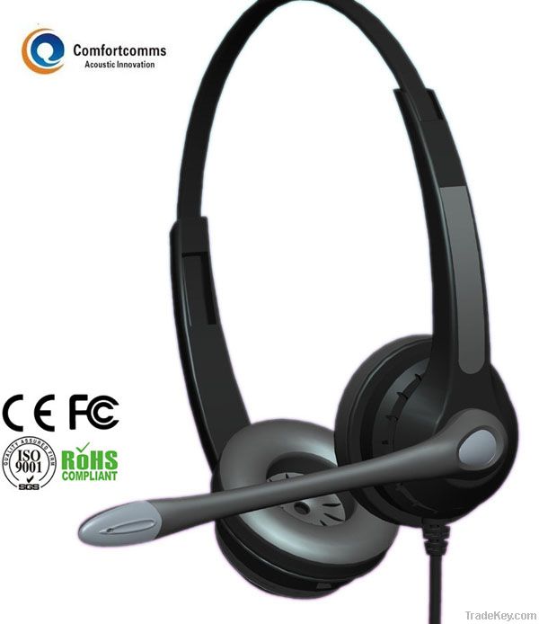 Comfortable call center telephone headphone