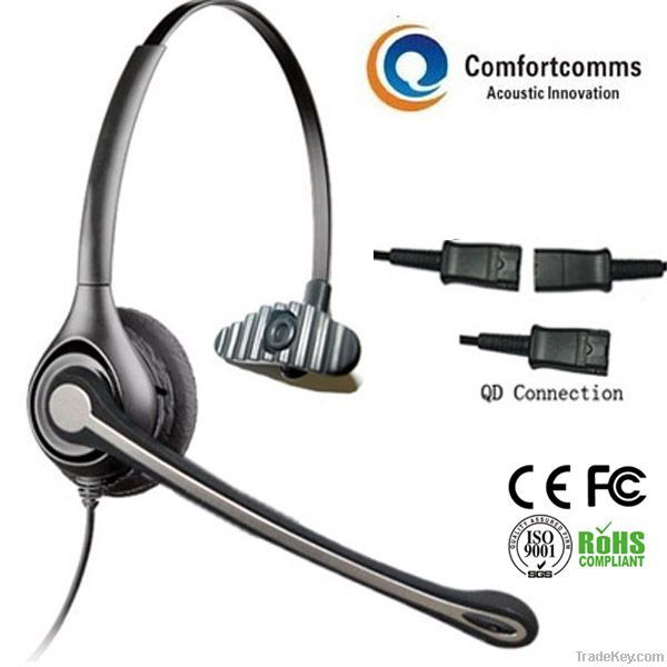 Noise-cancelling call center headphone