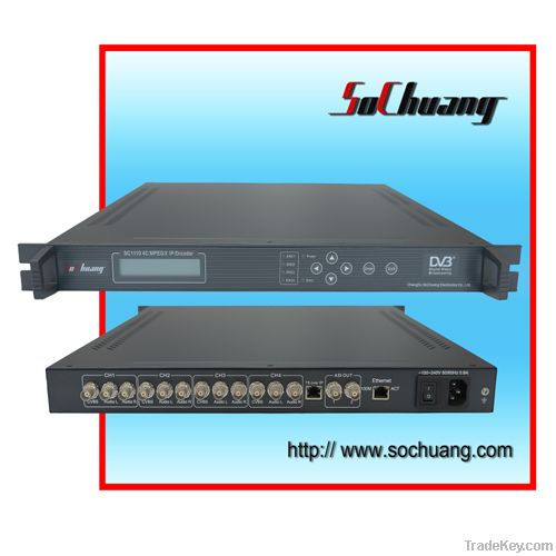 MPEG-2 4 Channel IP encoder(4AV in, 4UDP/SPTS/Multicast out)