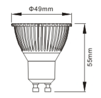 High power Bridgelux 4.3w LED Lamp Cup /LED spot light