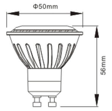 Die casting GU10 4*1W LED spot light