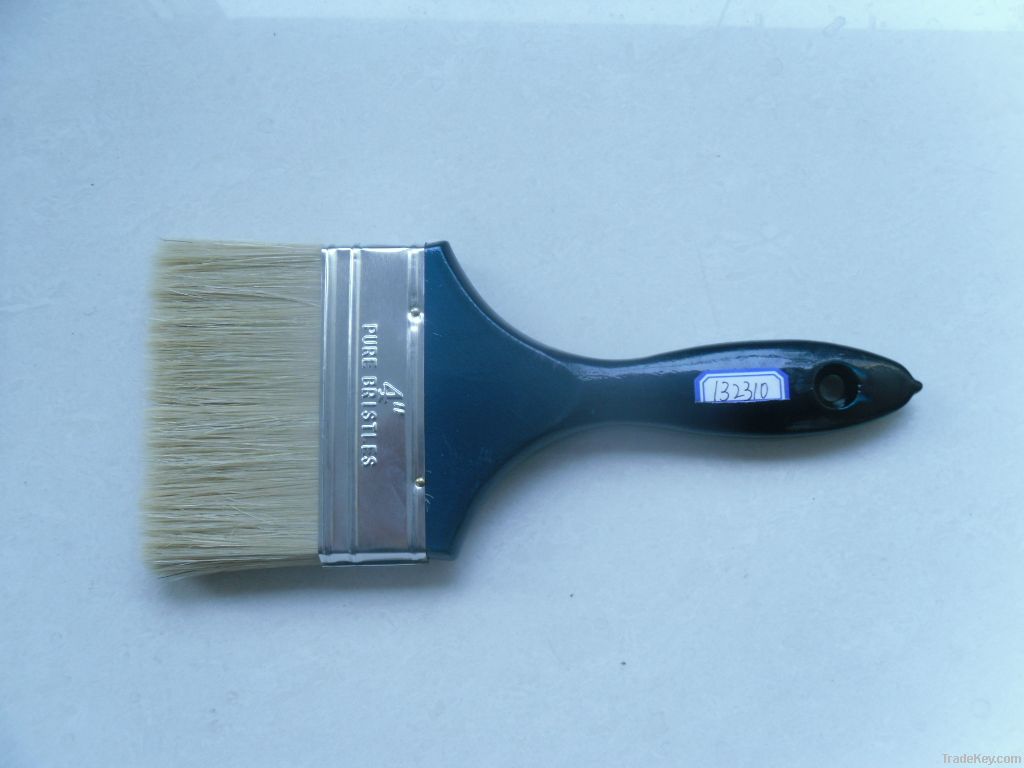 blackish green plastic handle paint brushes