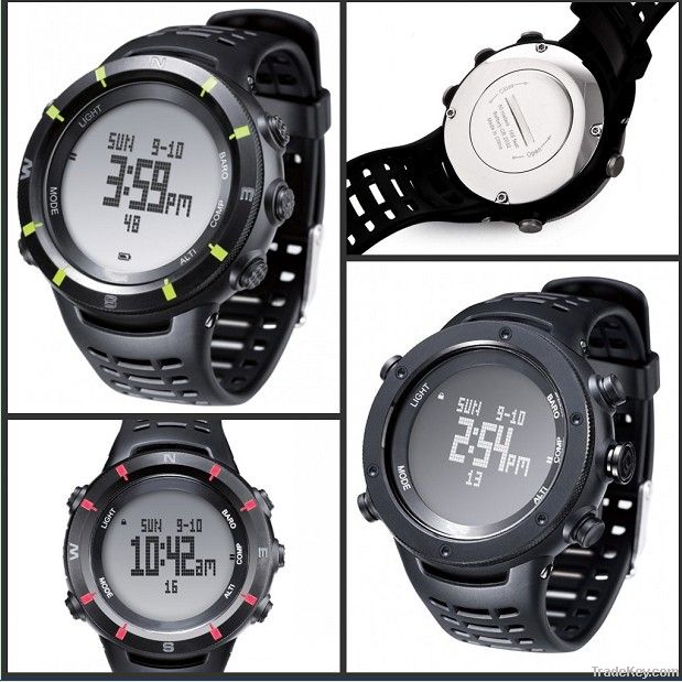 Digital Sports Altimeter and Compass Watch