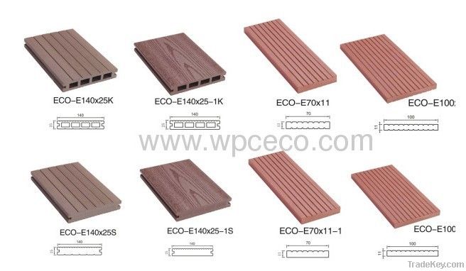 anti-UV Outdoor WPC Solid Decking