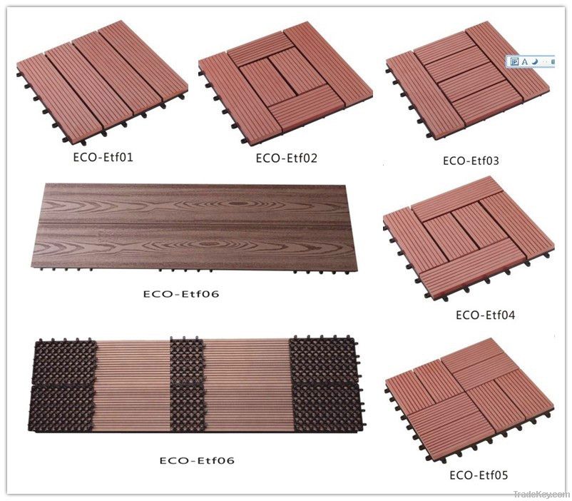 300x300x20mm Waterproof WPC DIY Decking