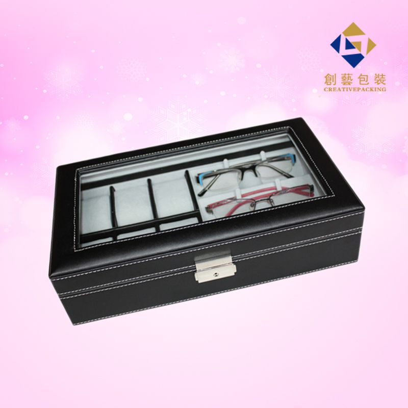 Leather Watch & Eyeglass Display Box