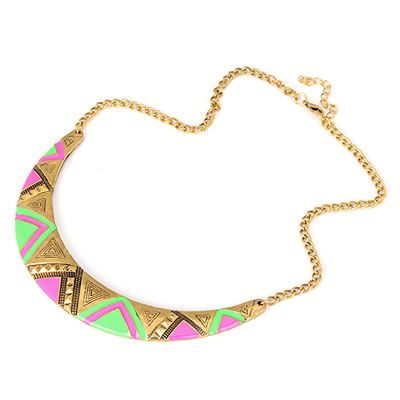 Turquoise  Crescent Shape  Korean Necklaces