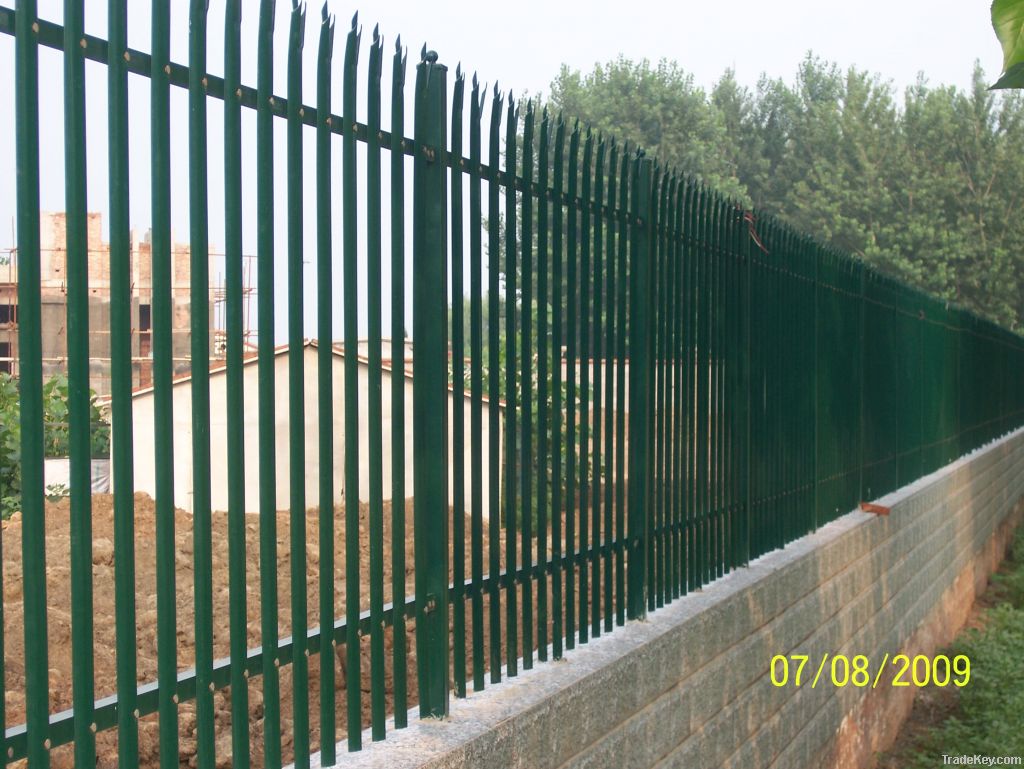 W style palisade fence panel