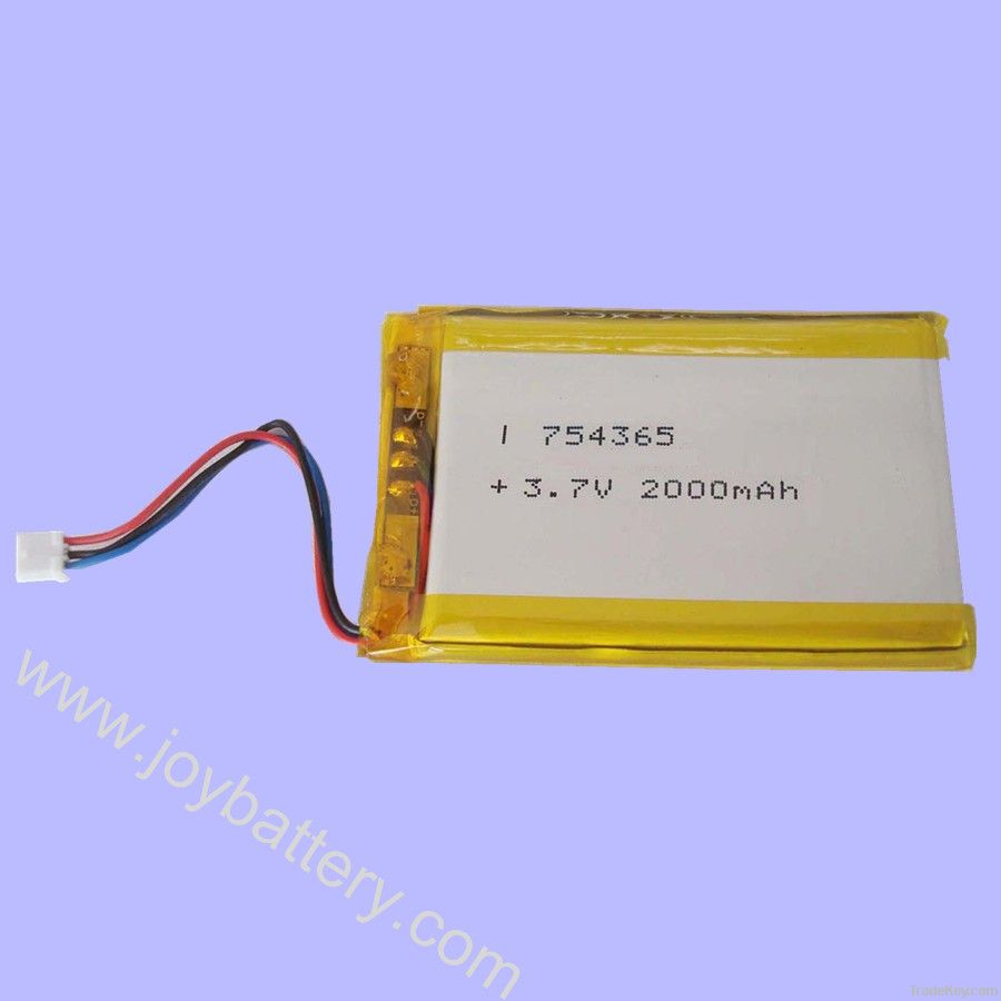 3.7V 2000mAh Polymer Li ion Battery