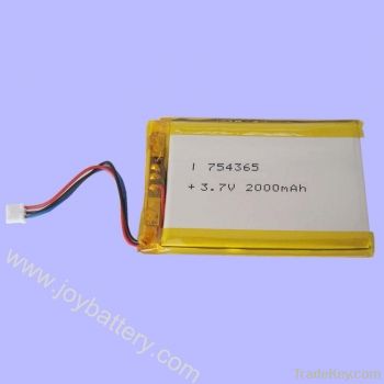 3.7V 2000mAh Polymer Li ion Battery