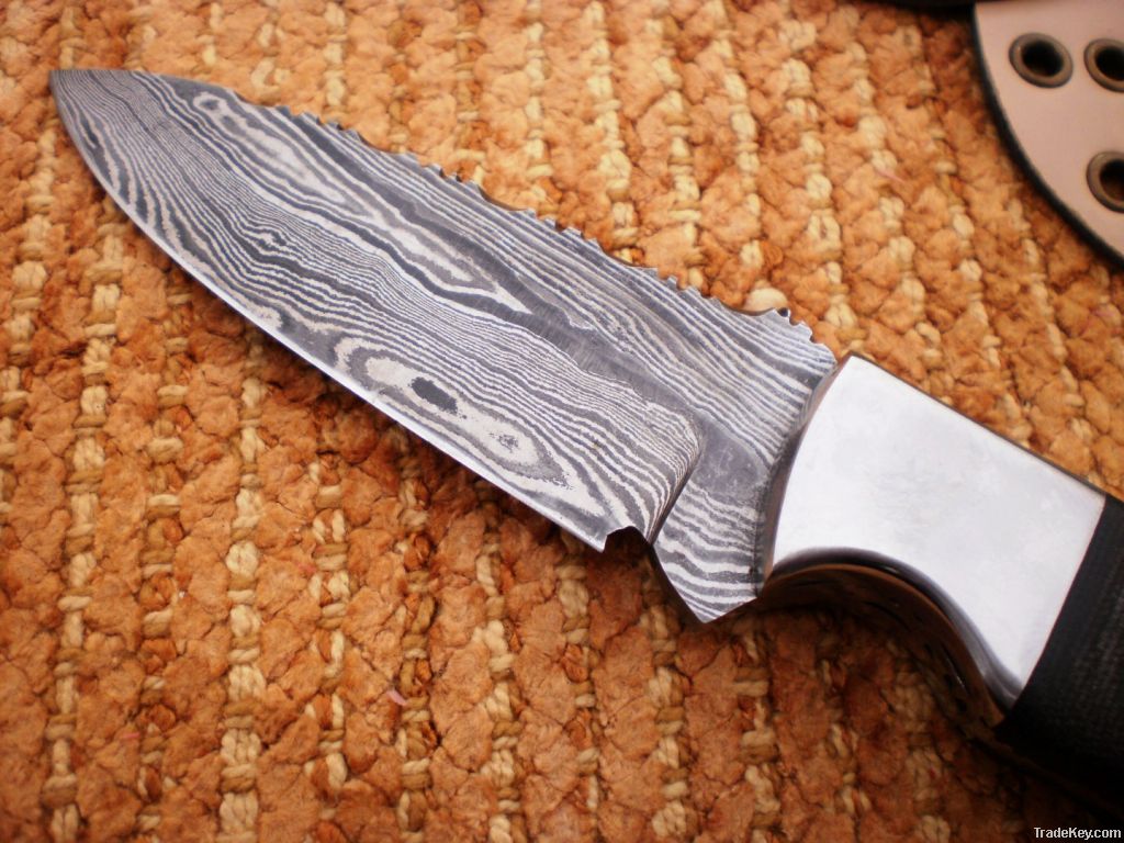 Damascus Fixed Knife