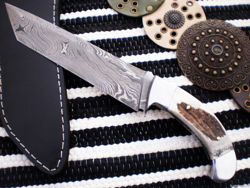 Damascus Fixed Knife