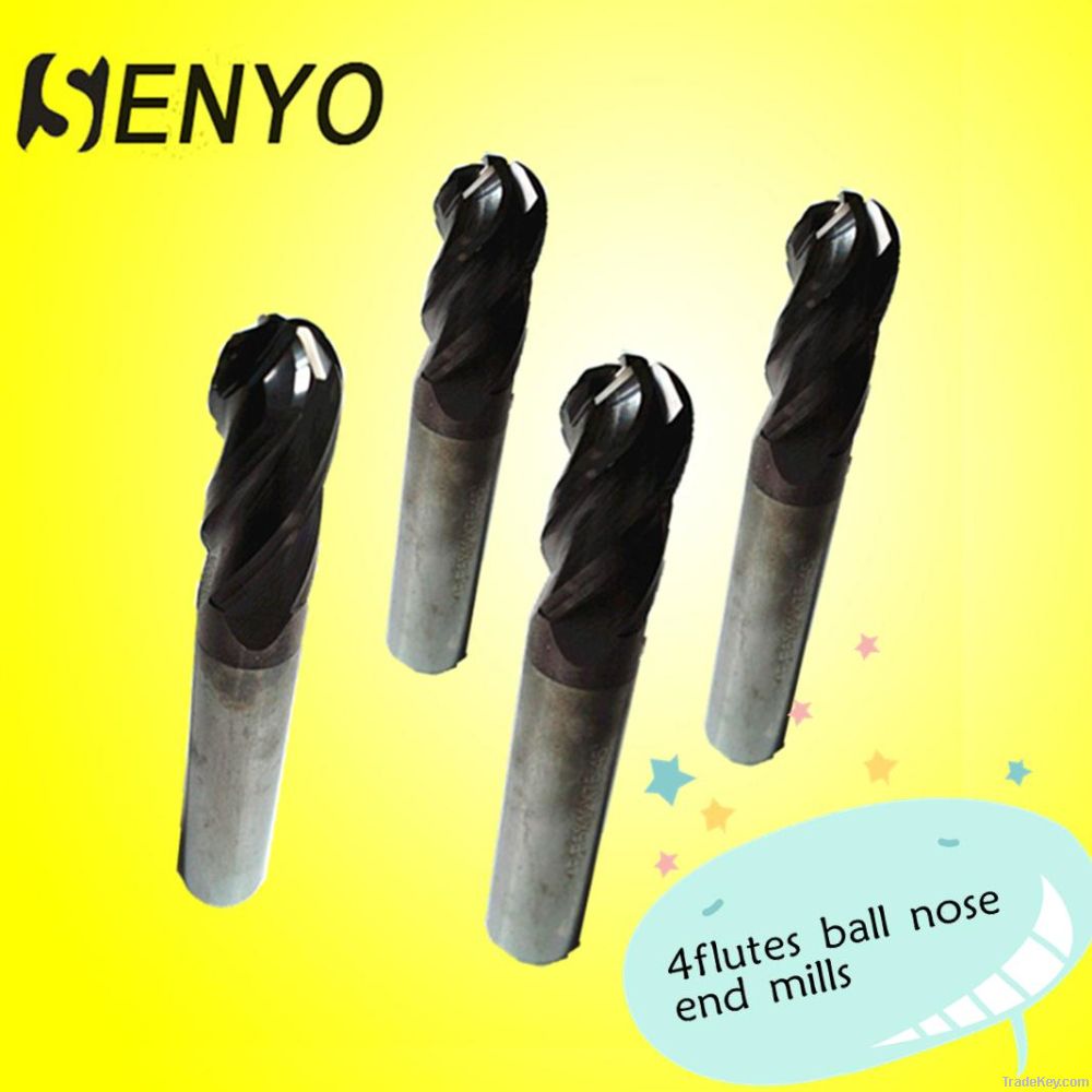 Solid Carbide Ball Nose end mills High Speed Finishing cutter tools