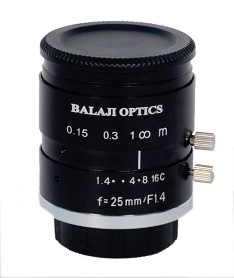 25 mm mega pixel machine vision lens--balaji optics india