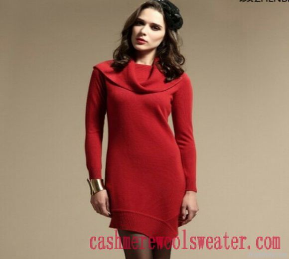 Big High Neck Lady Cashmere Sweater