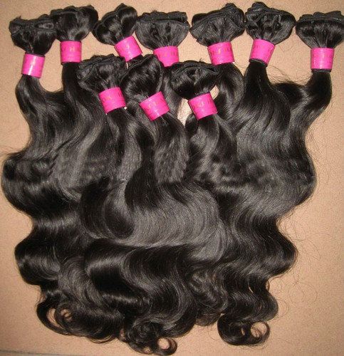 100% natural hair wavy, virgin brazilian humain hair