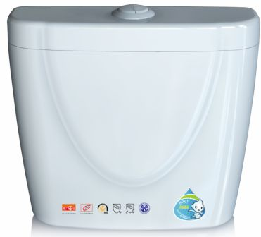 Dual push toilet flush tank