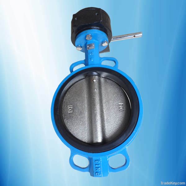 ductile iron gearbox operated wafer center line type butterfly valve