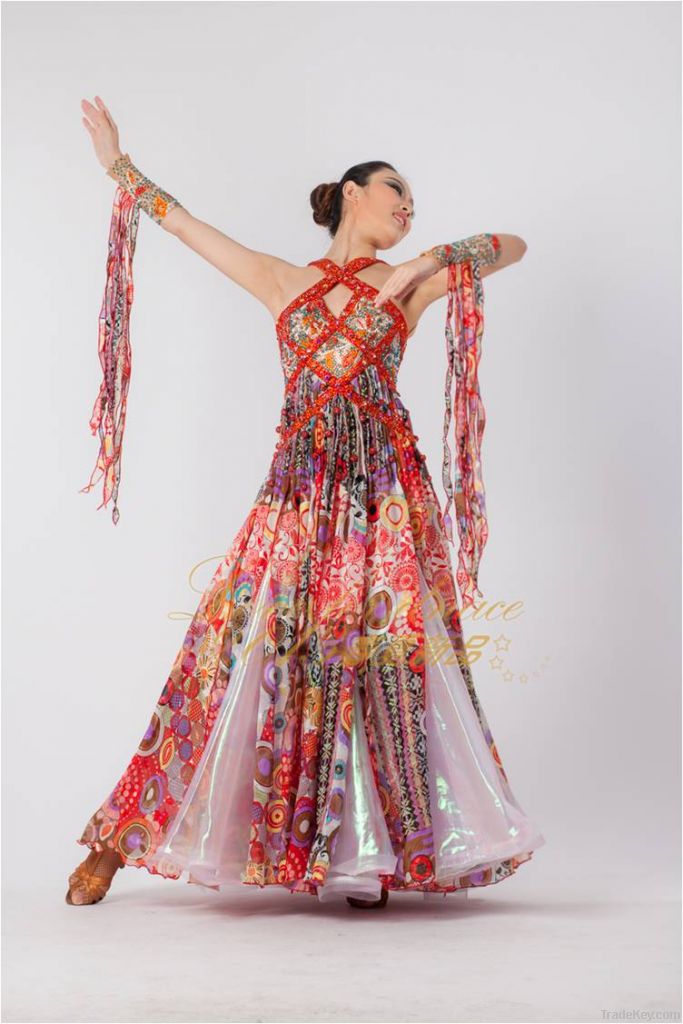 ladies' ballroom competition dance dress