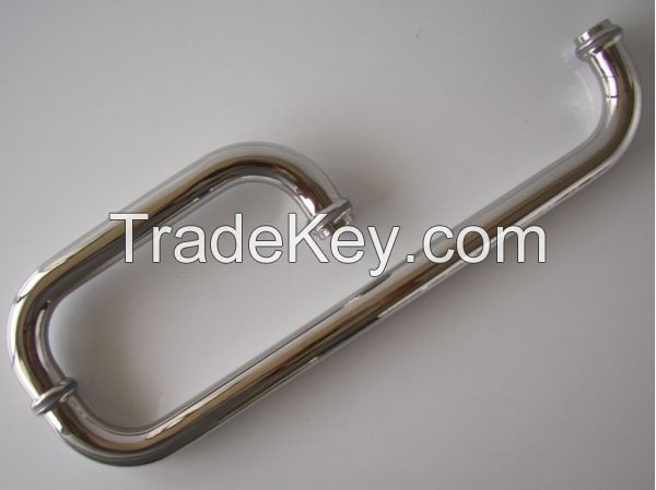 Glass door polished/brushed stainless steel pull handles, glass shower door/bathroom handles