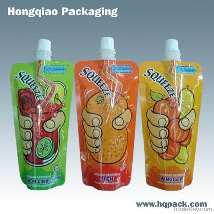 Fruit juice stand up pouch with spout