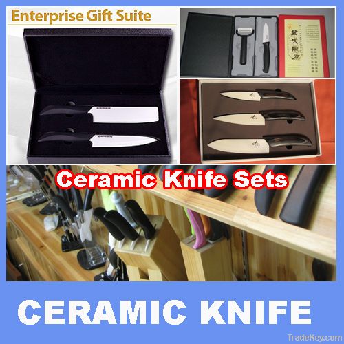 Zirconia Ceramic Knife Sets Kitchen Tools for Enterprise Gift Suits