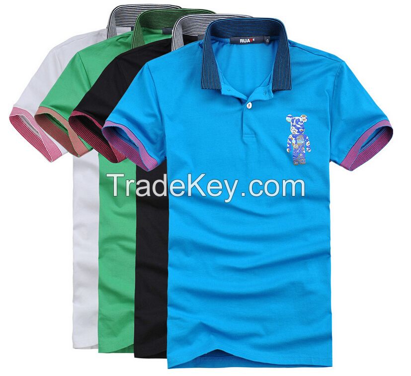 emboridery logo 100% cotton polo shirt