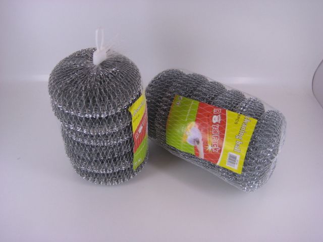 6PK 25g Stainless Galvanized Steel Scourer In Net Bag