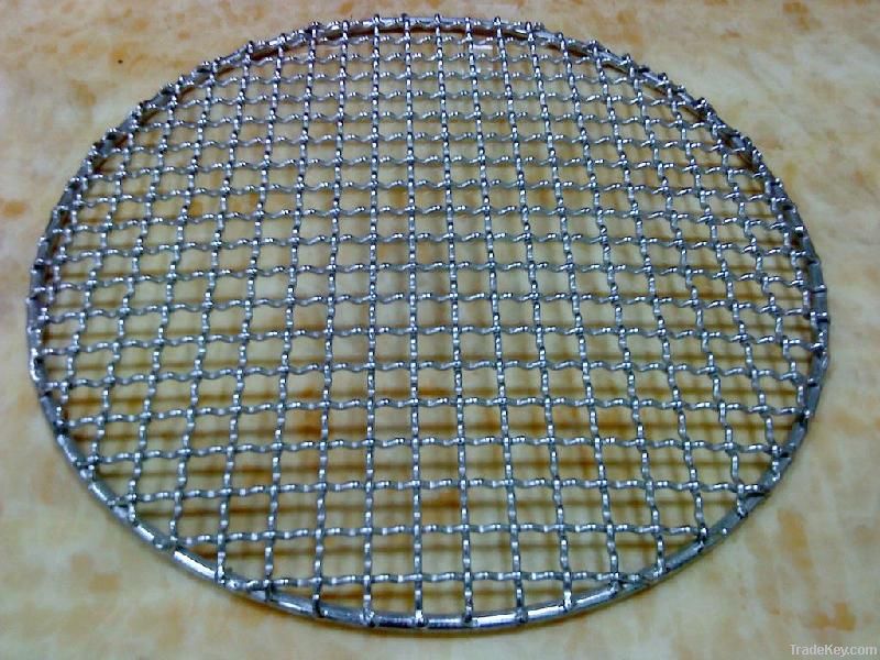 round stainless steel barbecue grill netting