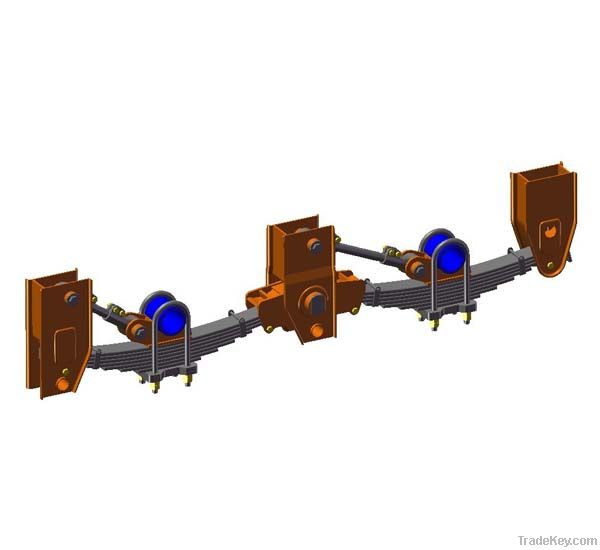 Semi-trailer steel suspension mechanical leaf spring suspension