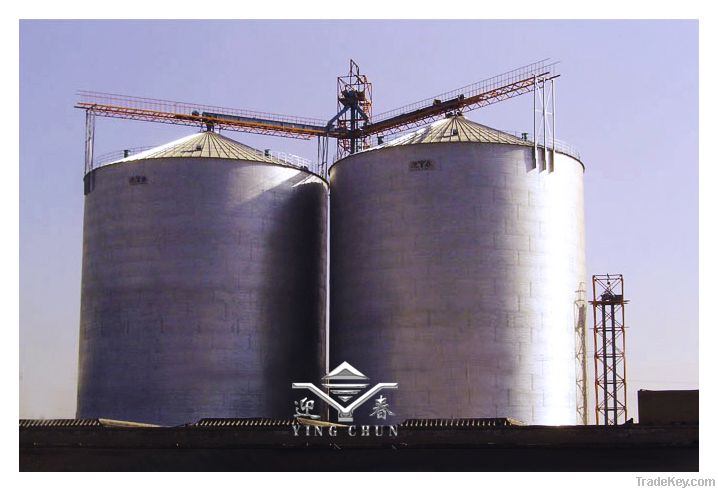 Grain Steel Silo in Flat Bottom