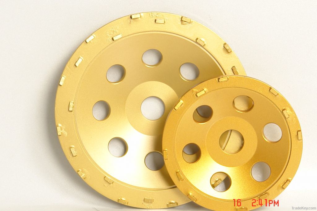 PCD diamond cup wheel with 22.23mm M14 5/8-7/8 center bore avaliable i