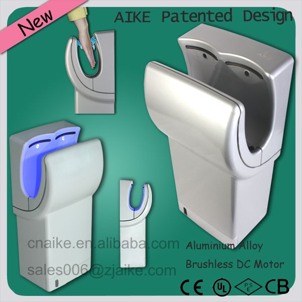 Dyson Style Hand Dryer, Aluminium Alloy Brushless DC Motor Dual Jet Airblade Hand Dryer AK2020