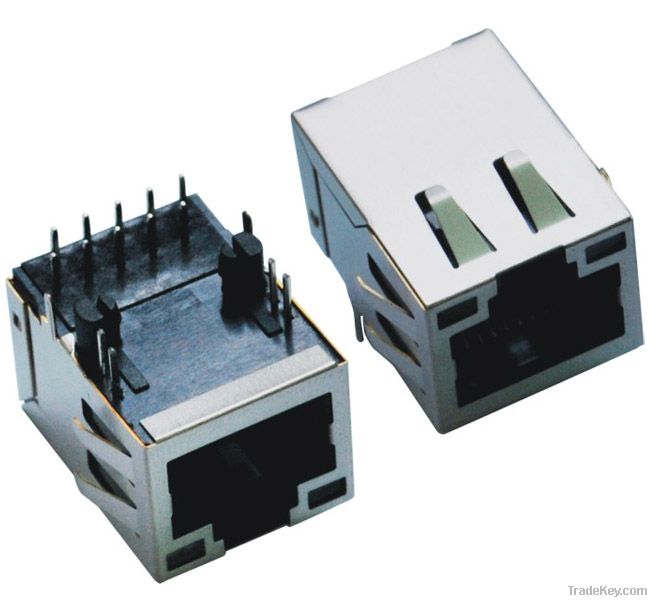 1x1 RJ45 TAB-UP Modular Jack for Gigabit Ethernet