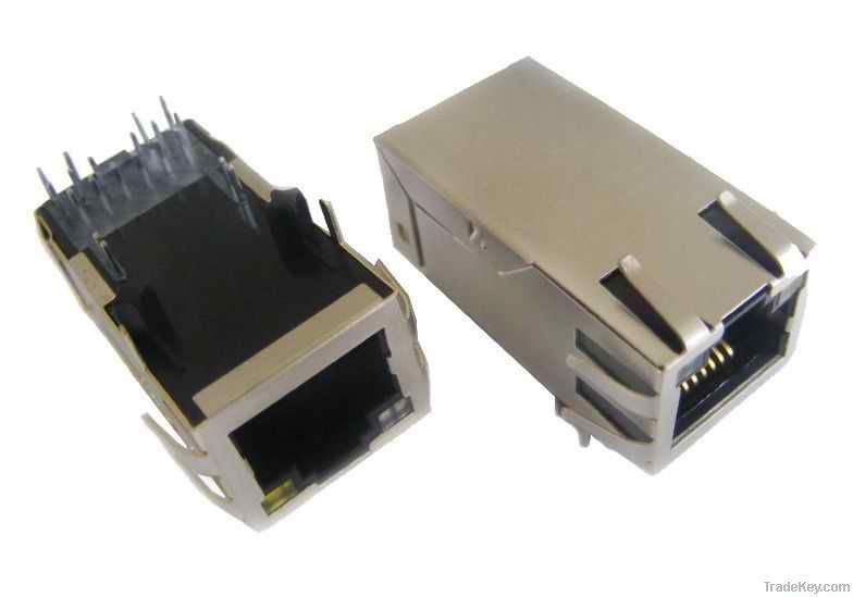 1x1 Single Port RJ45 Modular Jack with transformer-POE