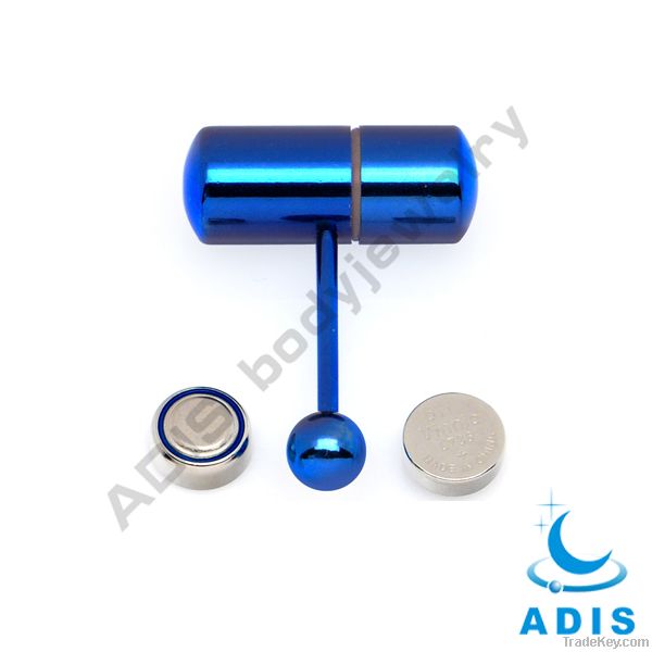 anodized vibrating barbell tongue