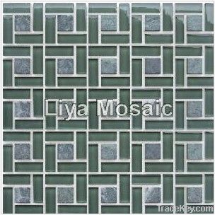 Loop Glass Mix Stone Mosaic