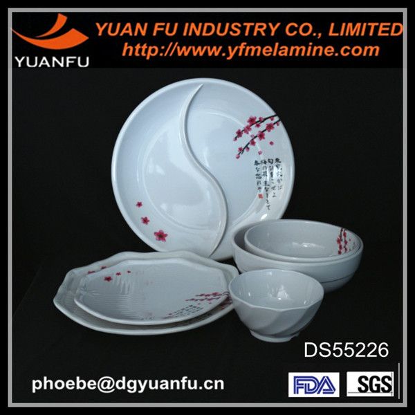 Elegant design melamine hotel fancy dinnerware