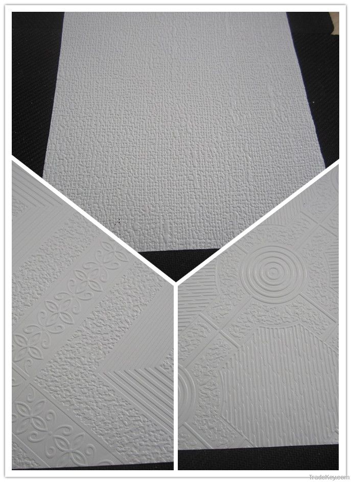 PVC gypsum ceiling tiles