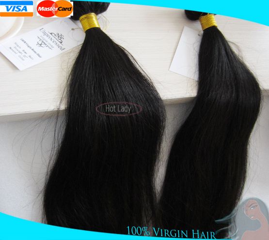 100% Unprocessed Brazilian Virgin Hair  Extension Silky Straight hair style can be dyed any color